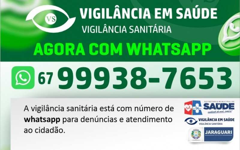 Whastapp Vigilãncia Sanitária