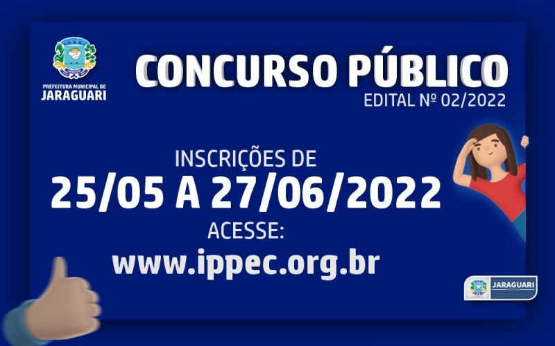 PREFEITURA ABRE CONCURSO PÚBLICO - EDITAL 02/2022