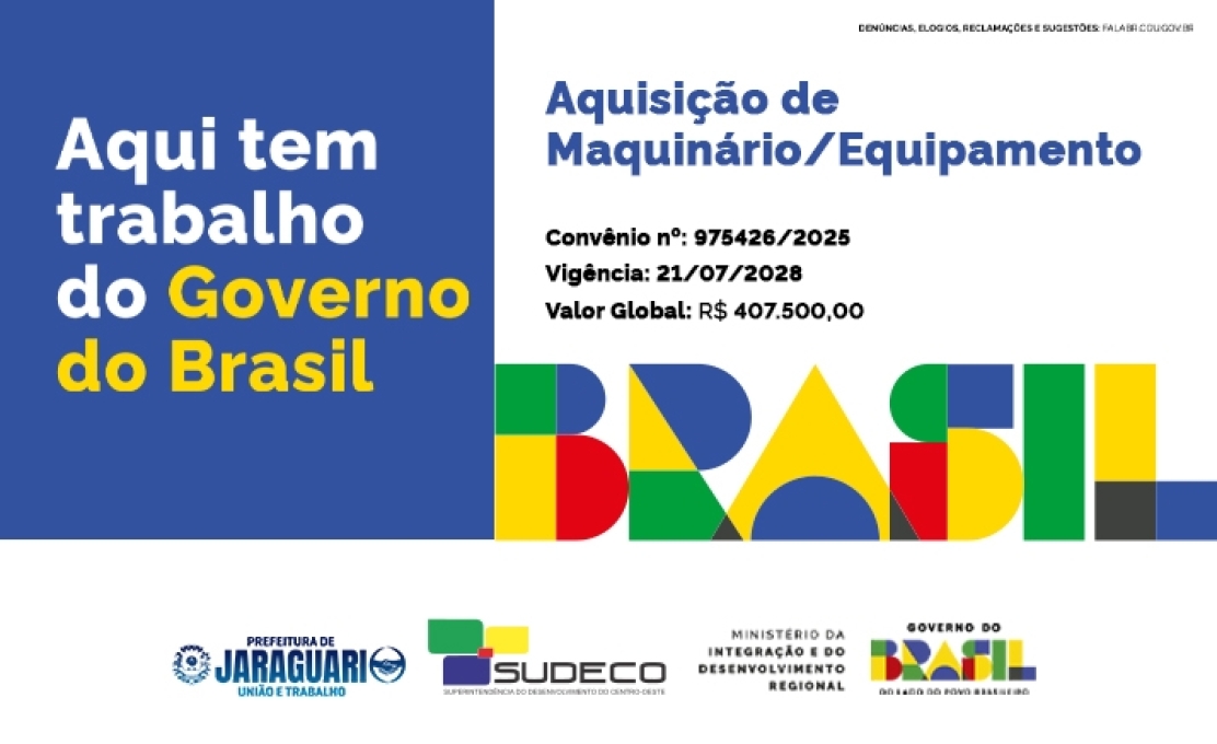 CONVÊNIO PARA AQUISIÇÃO DE RETROESCAVADEIRA