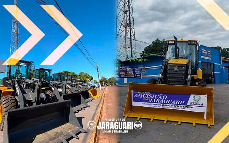 Prefeitura de Jaraguari conquista novos equipamentos e veículos para fortalecer a infraestrutura e a saúde do município