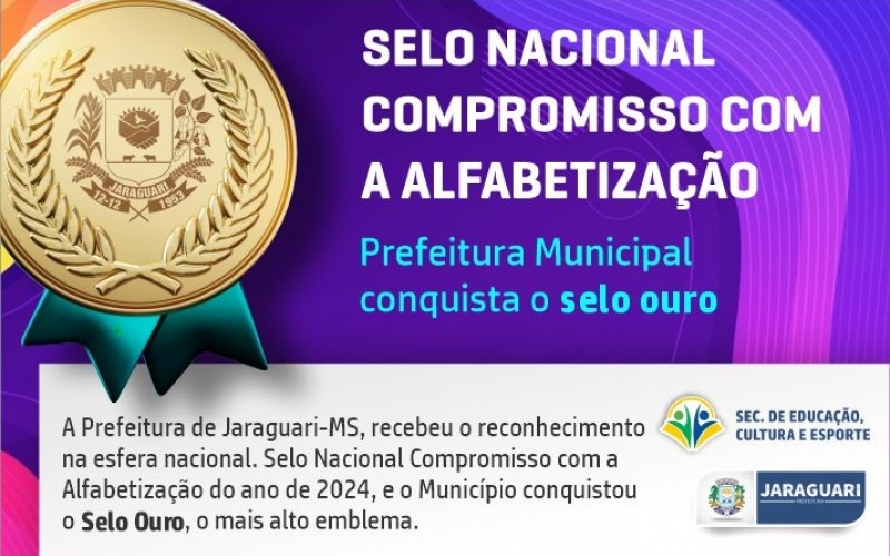 Selo Ouro Compromisso com a Alfabetização 2024