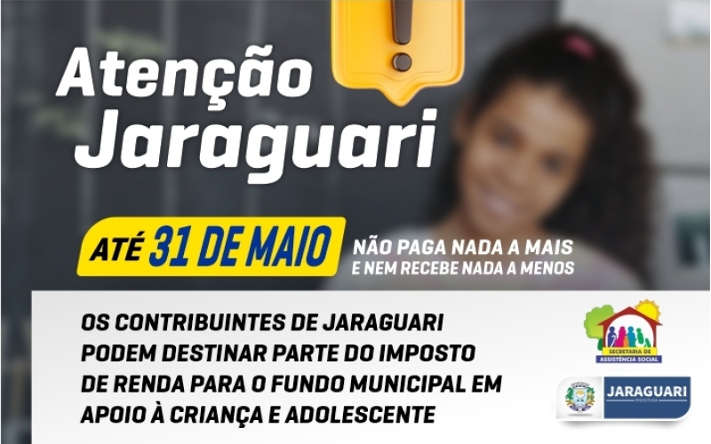 Destine parte do Imposto de Renda para o Fundo Municipal em apoio à Criança e Adolescente 